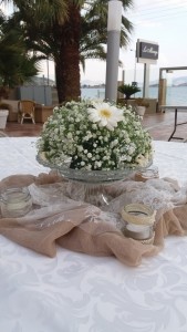 Wedding table decoarion near the sea-Greece