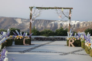 Santorini-View-Wedding decoration