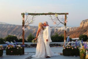 Amazing view-Santorini wedding