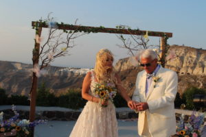 Wedding in Santorini-Great view to the Caldera